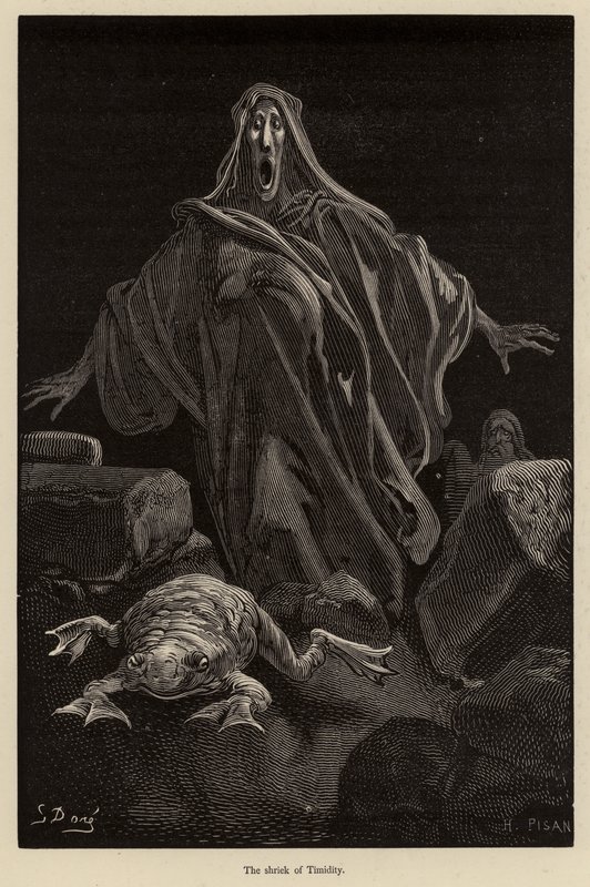 Timiditetens skrik av Gustave after Dore