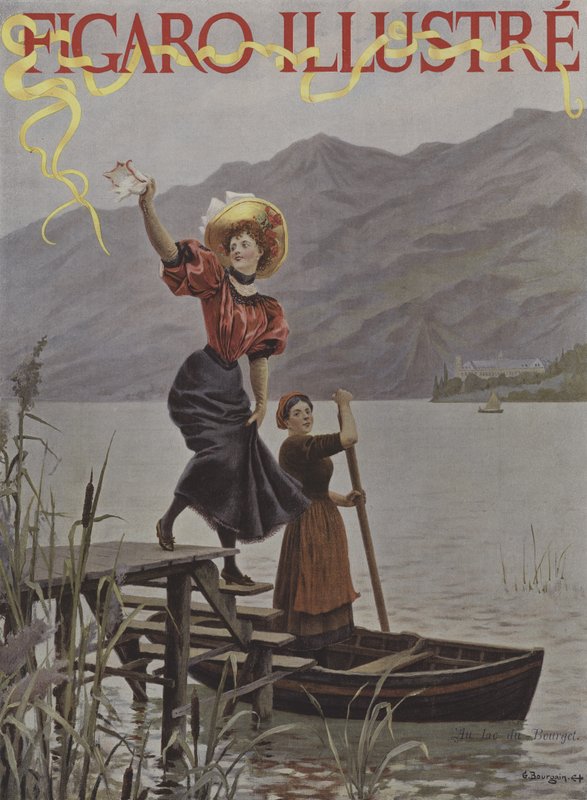 Vid sjön Bourget. Omslag till Le Figaro Illustre, september 1895 av Gustave Bourgain