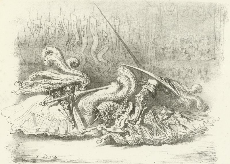En turnering - Skönheten är priset AD1450 (djuptryck) av Gustave Dore
