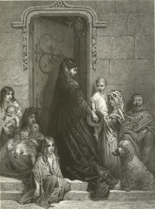 Allmosor att ge av Gustave Dore