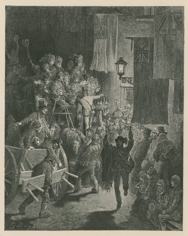 Derby Day - återvänder hem av Gustave Dore