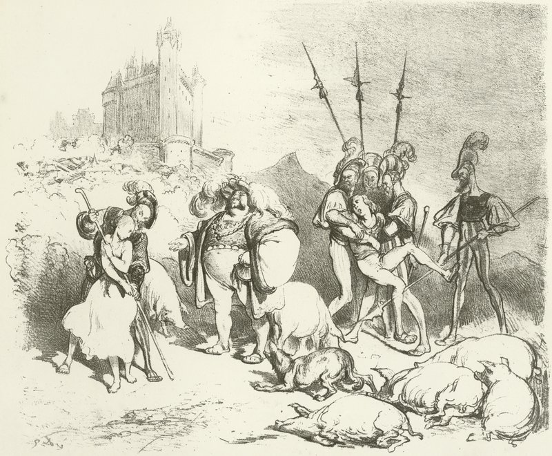 Feodalt bruk (gravyr) av Gustave Dore