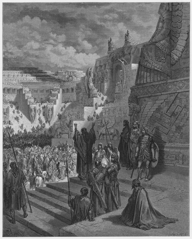 Gustave Dore Bibeln: Artaxerxes ger frihet till judarna av Gustave Dore