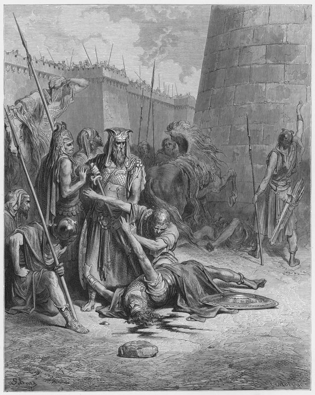 Gustave Dore Bibeln: Abimeleks död av Gustave Dore