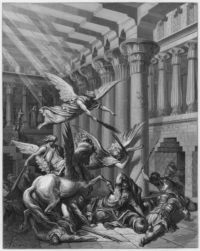 Gustave Dore Bibeln: Heliodorus kastas ner av Gustave Dore