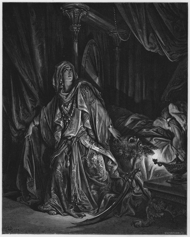Gustave Dore Bibeln: Judith och Holofernes av Gustave Dore