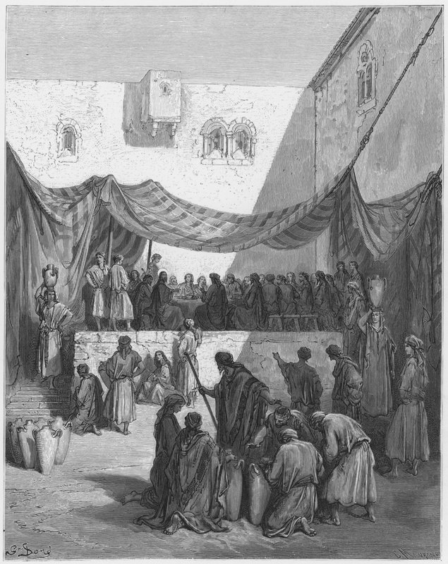 Gustave Dore Bibeln: Äktenskapet i Kana av Gustave Dore