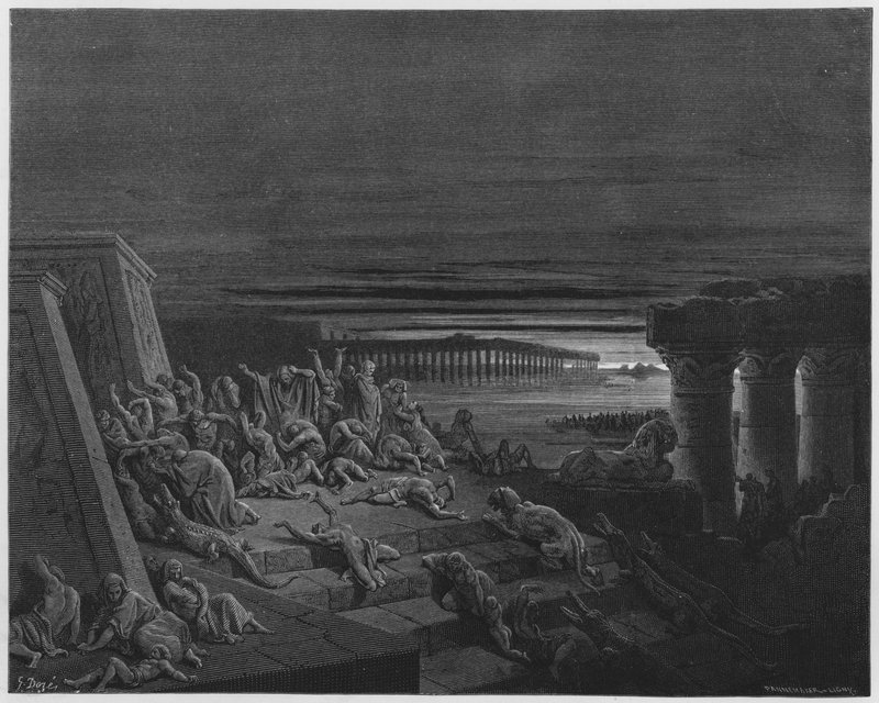 Gustave Dore Bibeln: Mörkrets plåga av Gustave Dore