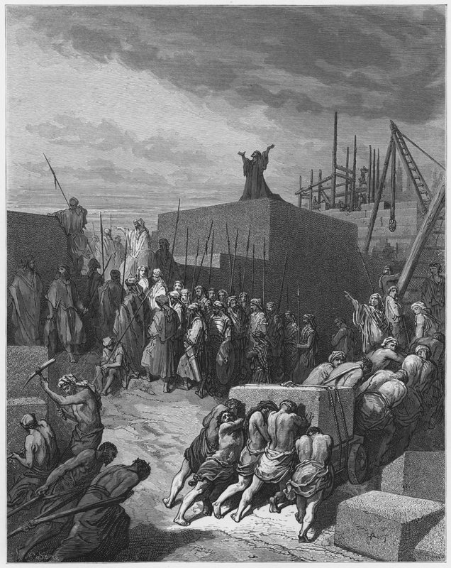 Gustave Dore Bibeln: Återuppbyggnaden av templet av Gustave Dore
