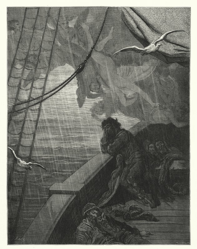 Gustave Dore illustration till Coleridges Rime of the Ancient Mariner (gravyr) av Gustave Dore