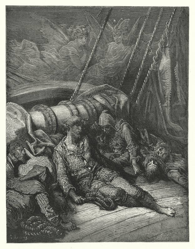 Gustave Dore illustration till Coleridges Rime of the Ancient Mariner (gravyr) av Gustave Dore