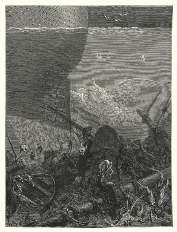 Gustave Dore-illustration till Coleridges Rime of the Ancient Mariner (gravyr) av Gustave Dore