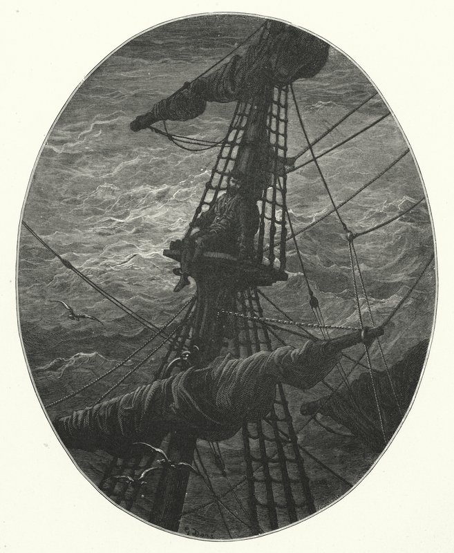 Gustave Dore-illustration till Coleridges Rime of the Ancient Mariner (gravyr) av Gustave Dore