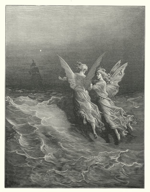 Gustave Dore-illustration till Coleridges Rime of the Ancient Mariner (gravyr) av Gustave Dore