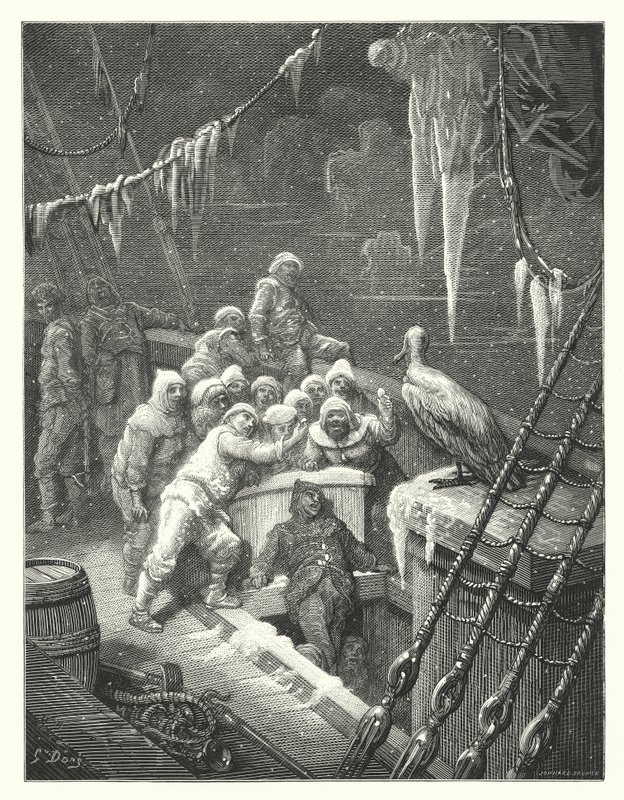 Gustave Dore-illustration till Coleridges Rime of the Ancient Mariner (gravyr) av Gustave Dore