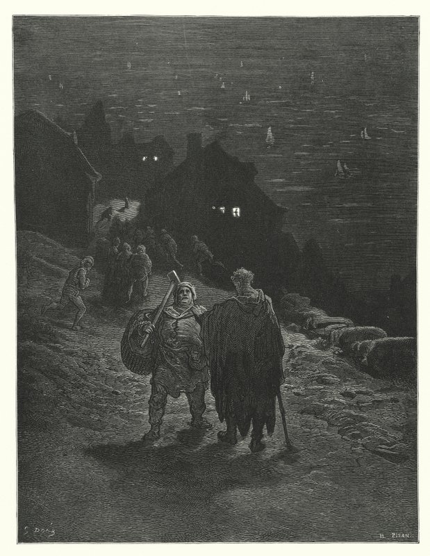 Gustave Dore-illustration till Coleridges Rime of the Ancient Mariner (gravyr) av Gustave Dore