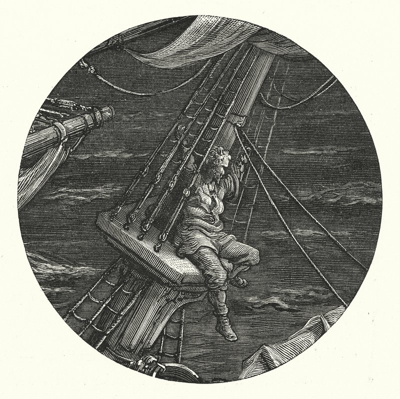 Gustave Dore-illustration till Coleridges Rime of the Ancient Mariner (gravyr) av Gustave Dore