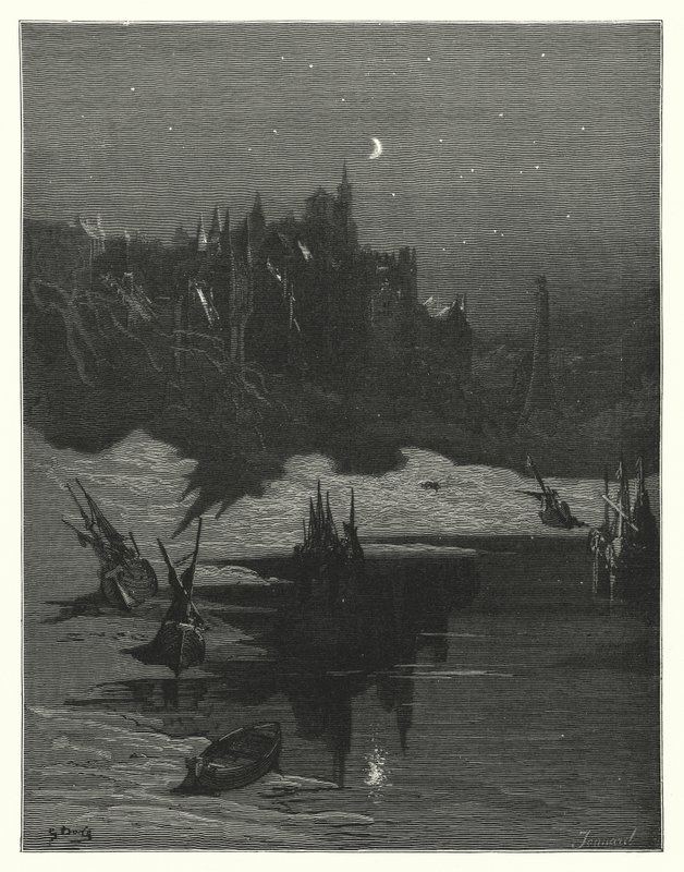 Gustave Dore-illustration till Coleridges Rime of the Ancient Mariner (gravyr) av Gustave Dore