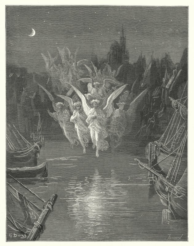 Gustave Dore-illustration till Coleridges Rime of the Ancient Mariner (gravyr) av Gustave Dore