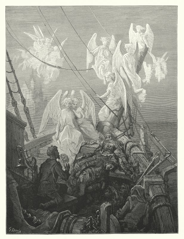 Gustave Dore-illustration till Coleridges Rime of the Ancient Mariner (gravyr) av Gustave Dore