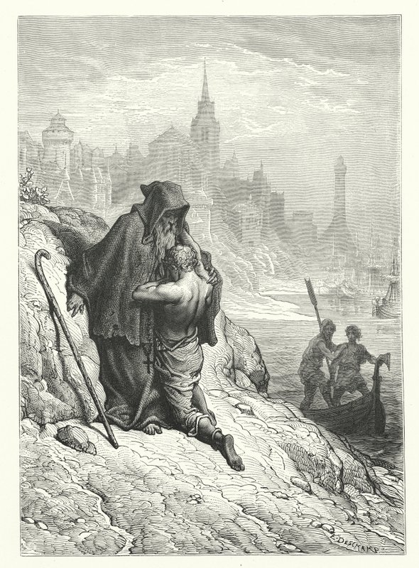 Gustave Dore-illustration till Coleridges Rime of the Ancient Mariner (gravyr) av Gustave Dore