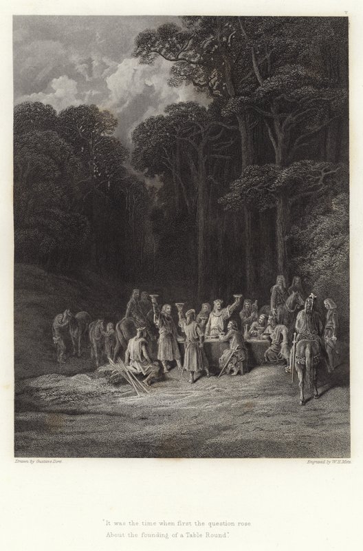 Illustration för Vivien av Alfred Tennyson av Gustave Dore