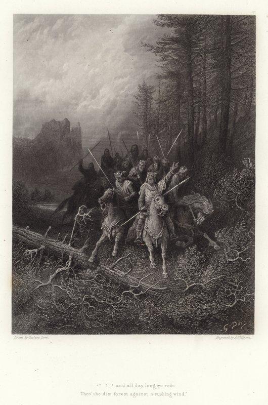 Illustration till Vivien av Alfred Tennyson av Gustave Dore