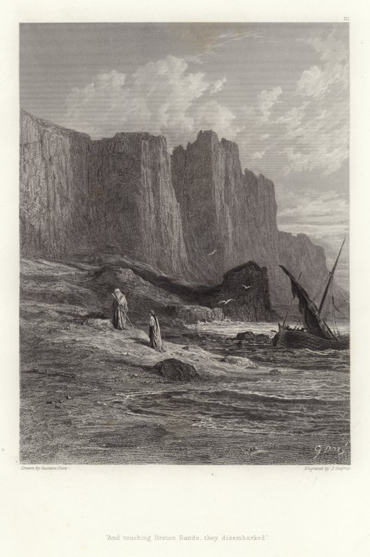 Illustration för Vivien av Alfred Tennyson av Gustave Dore