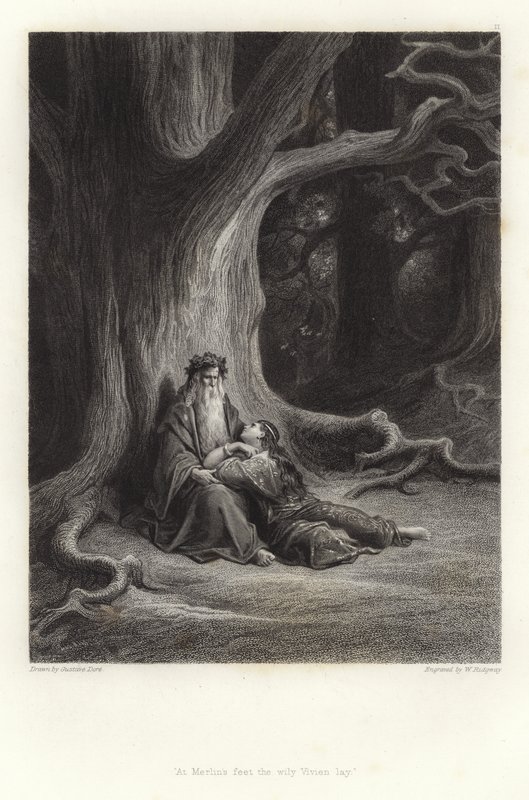 Illustration för Vivien av Alfred Tennyson av Gustave Dore