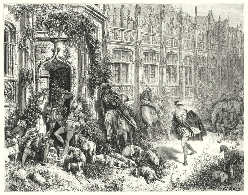 Törnrosa; Törnrosa (gravyr) av Gustave Dore