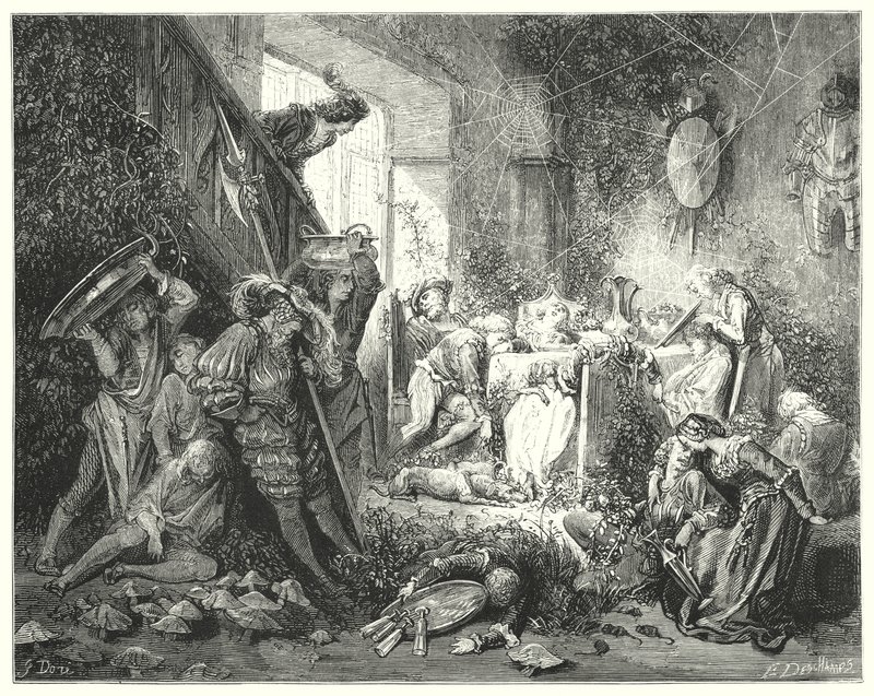 Törnrosa; Törnrosa (gravyr) av Gustave Dore