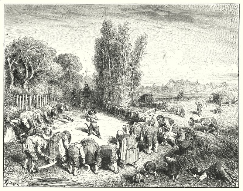 Master Cat eller Puss in Boots; Puss In Boots (gravyr) av Gustave Dore