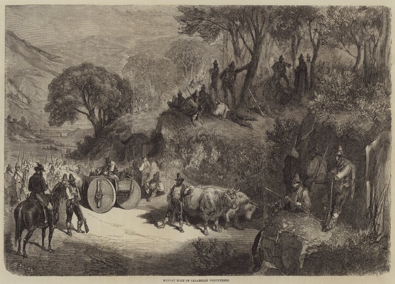 Middagsstopp av kalabriska volontärer av Gustave Dore