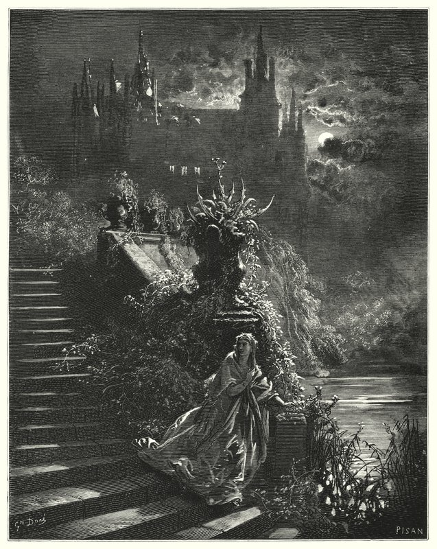 Åsneskinn; Åsneskinn (gravyr) av Gustave Dore
