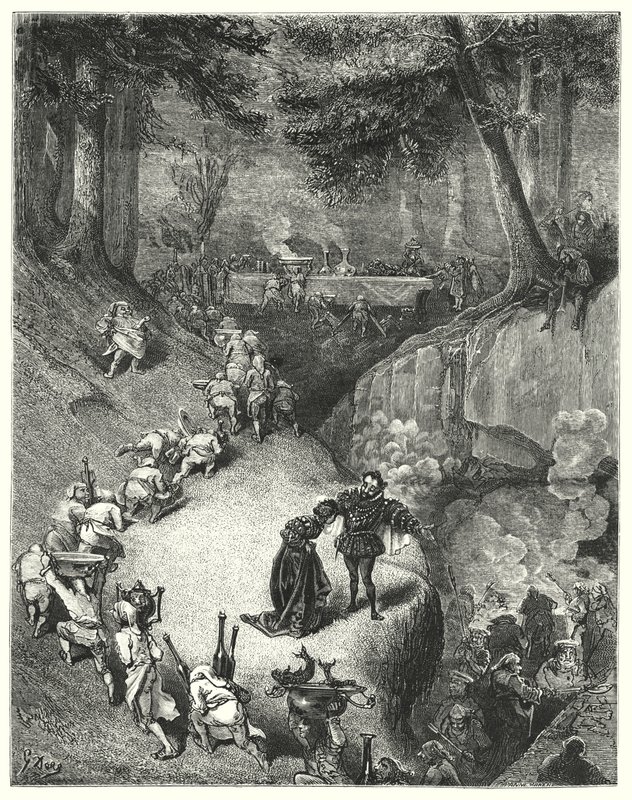 Riquet a La Houppe; Ricky of the Tuft (gravyr) av Gustave Dore