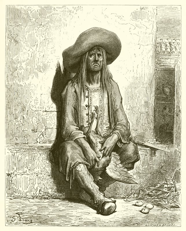 Hönan med guldäggen (La Fontaine) av Gustave Dore