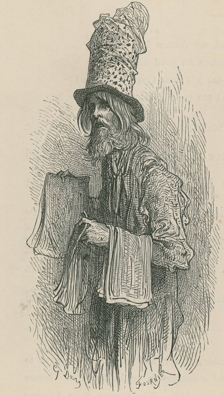 Tidningsförsäljaren av Gustave Dore
