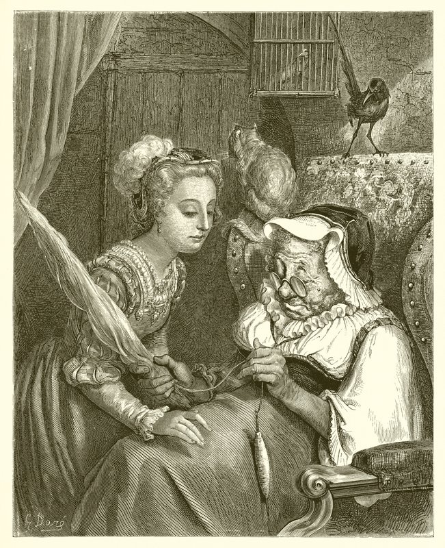 Prinsessan och Fairy Spite av Gustave Dore