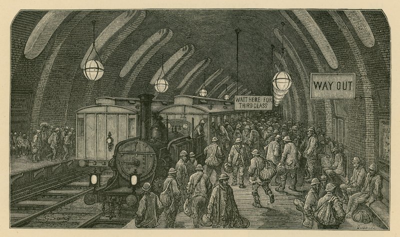 Arbetarens tåg (gravyr) av Gustave Dore