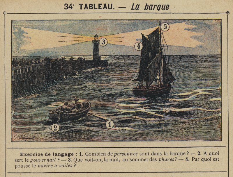 Båten (färg litho) av Gustave Fraipont