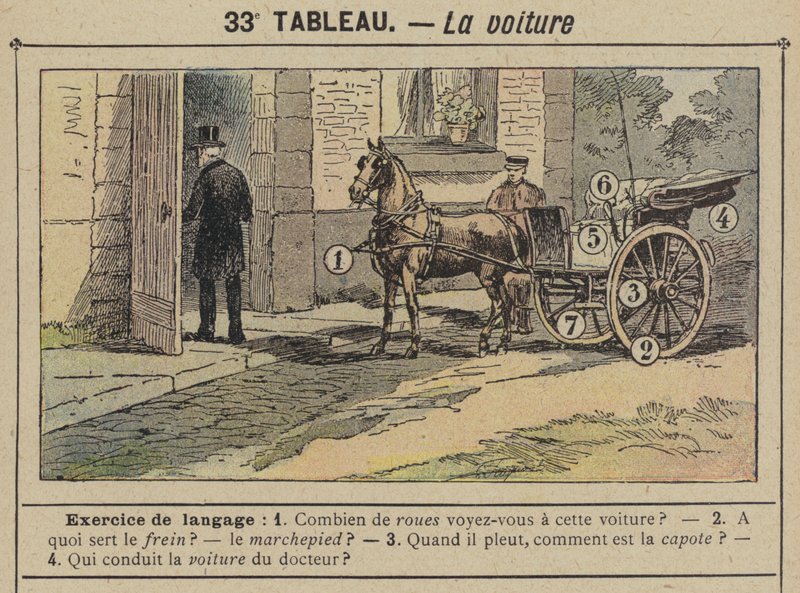 Bilen (färg litho) av Gustave Fraipont