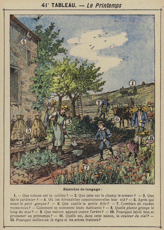 Vår (färg litho) av Gustave Fraipont