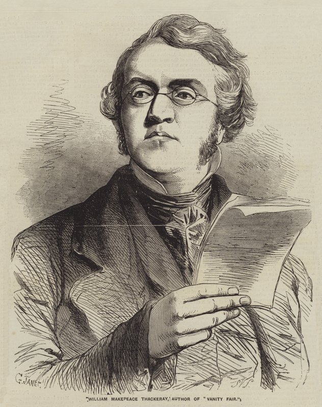 William Makepeace Thackeray, författare till Vanity Fair av Gustave Janet