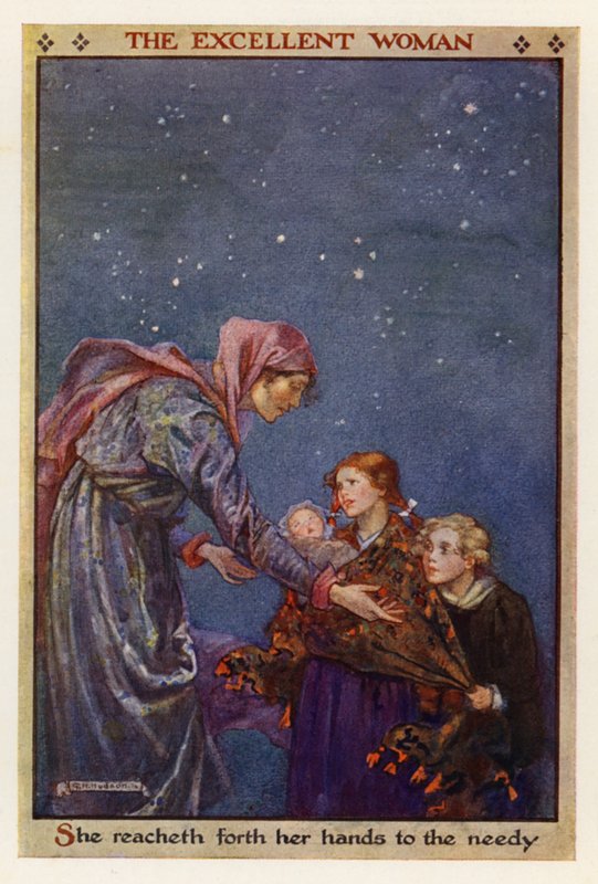 Den utmärkta kvinnan (färglitografi) av Gwynedd M. Hudson