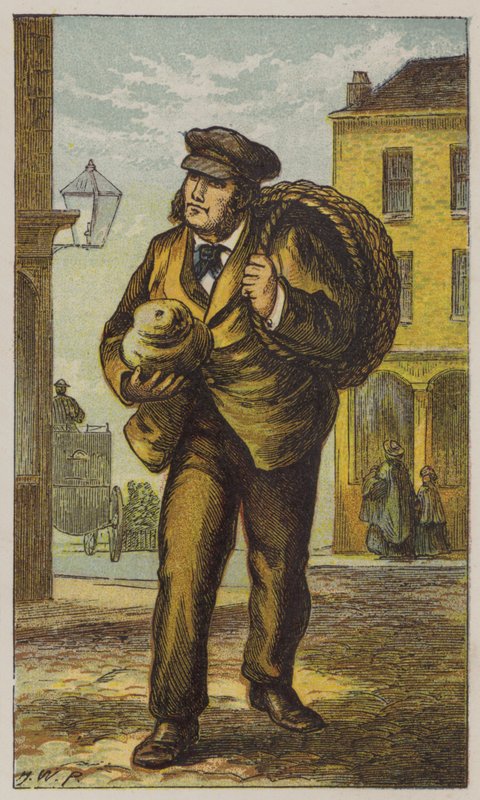 Baker (färg litho) av H.W. (after) Petherick