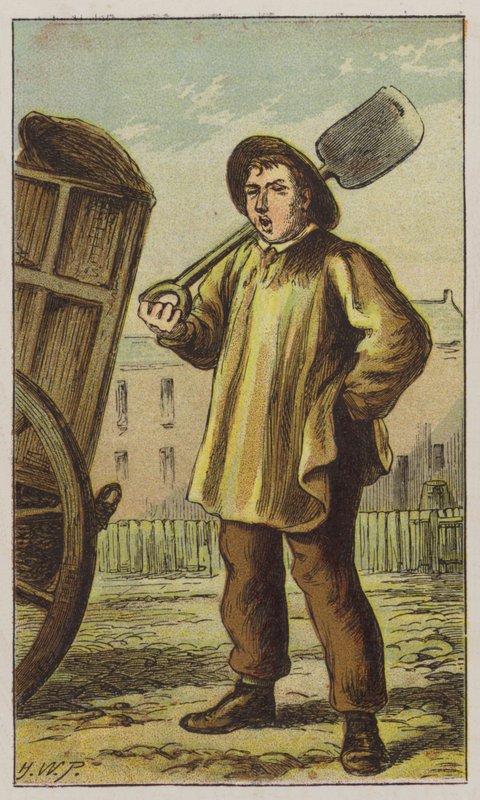 Dustman (färg litho) av H.W. (after) Petherick