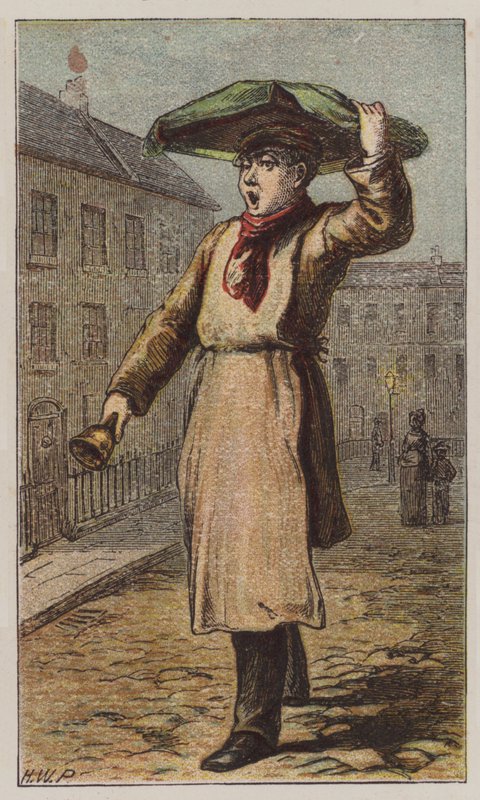 Muffin Man (färg litho) av H.W. (after) Petherick