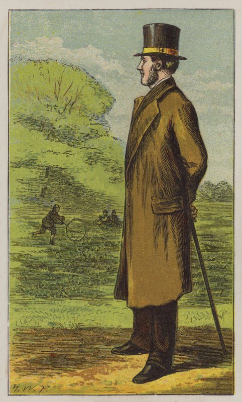 Park Keeper (färg litho) av H.W. (after) Petherick