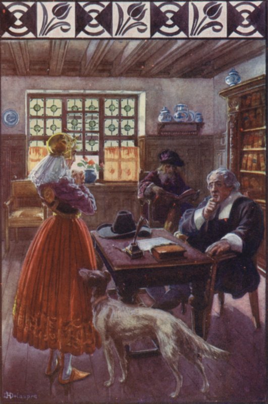"Gud, som vet att jag har rätt, kommer att ge bevis" (färg litho) av H. Delaspre