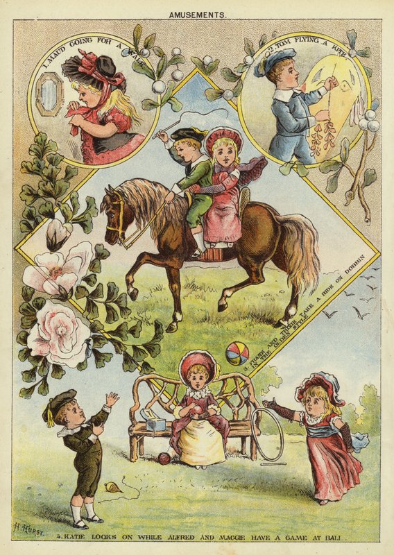 Nöjen för barn (chromolitho) av H. Hurst